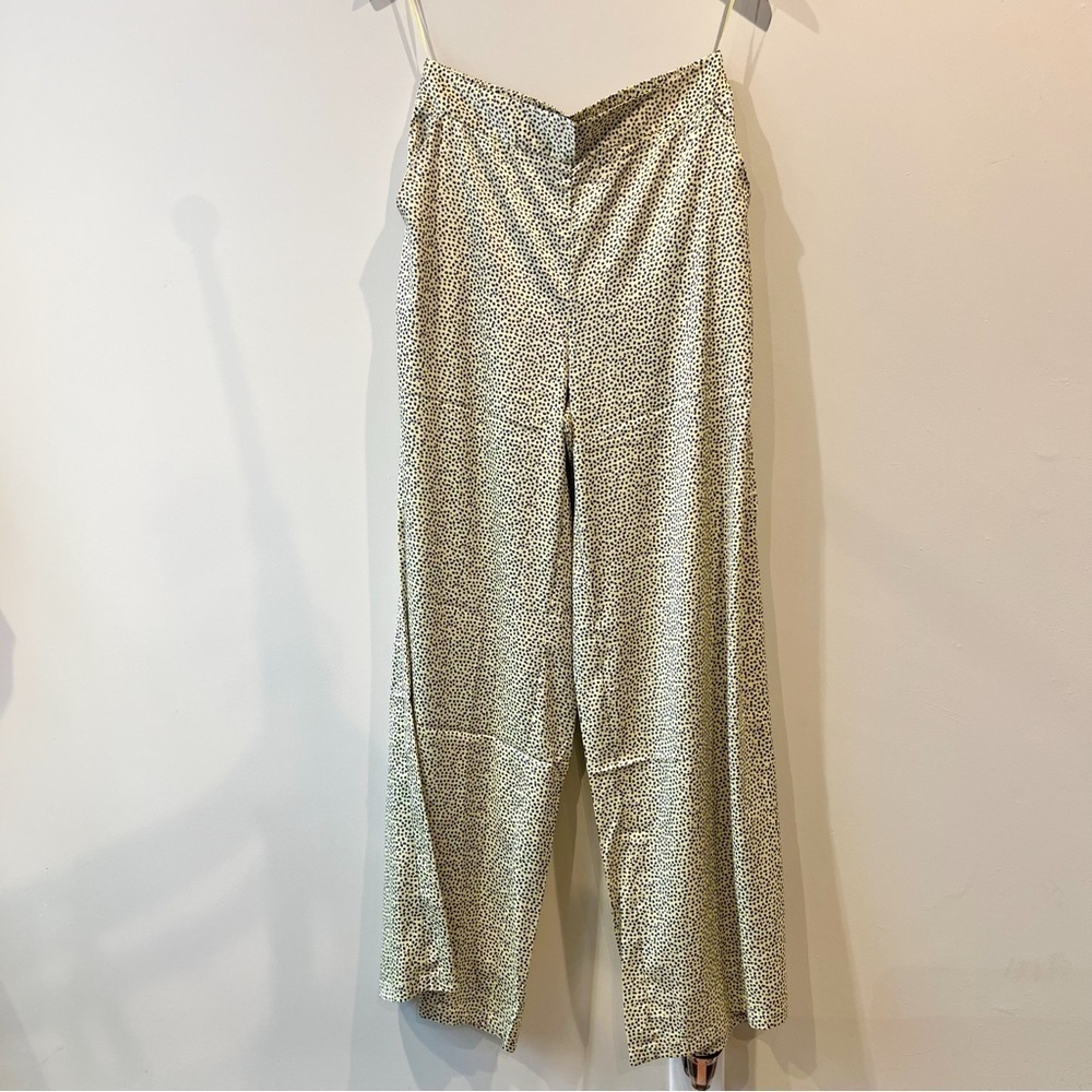 Lucy Paris Satin Cheetah Print Dress Pants